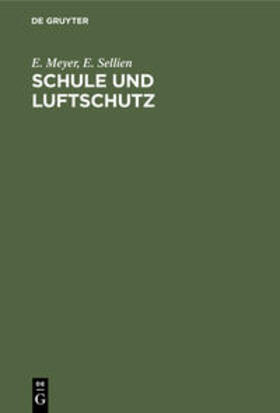Meyer / Sellien | Schule und Luftschutz | Buch | 978-3-486-77295-1 | sack.de
