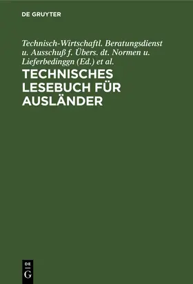  Technisches Lesebuch für Ausländer | Buch |  Sack Fachmedien