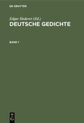 Hederer |  Deutsche Gedichte. Band 1 | eBook | Sack Fachmedien