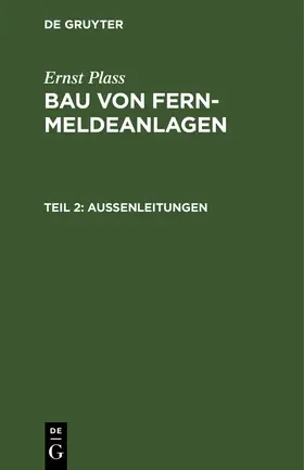 Plass |  Außenleitungen | Buch |  Sack Fachmedien