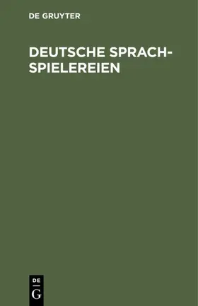  Deutsche Sprachspielereien | eBook | Sack Fachmedien