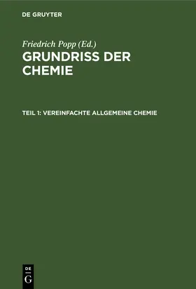 Popp |  Vereinfachte allgemeine Chemie | Buch |  Sack Fachmedien
