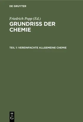 Popp |  Vereinfachte allgemeine Chemie | eBook | Sack Fachmedien