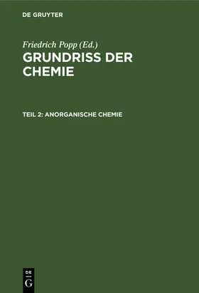 Popp |  Anorganische Chemie | Buch |  Sack Fachmedien