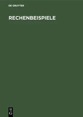 Rechenbeispiele | E-Book | sack.de