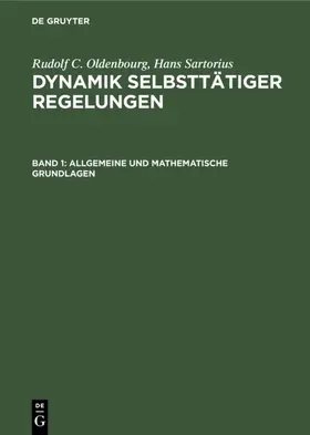 Oldenbourg / Sartorius |  Allgemeine und mathematische Grundlagen | eBook | Sack Fachmedien