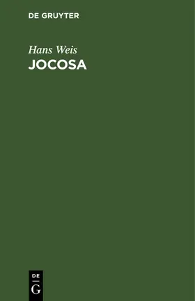 Weis |  Jocosa | Buch |  Sack Fachmedien
