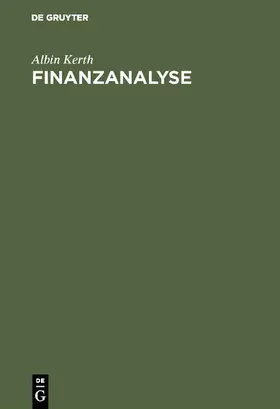 Kerth |  Finanzanalyse | eBook | Sack Fachmedien