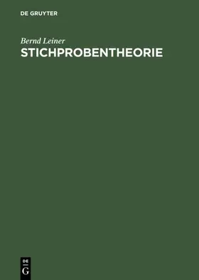 Leiner |  Stichprobentheorie | eBook | Sack Fachmedien