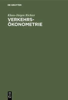 Richter | Verkehrsökonometrie | E-Book | sack.de