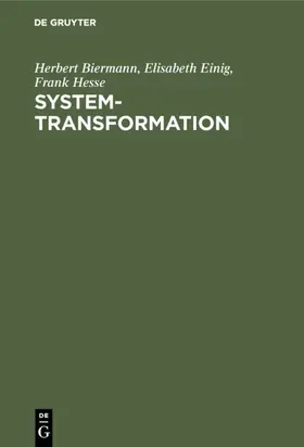 Biermann / Einig / Hesse |  System-Transformation | eBook | Sack Fachmedien