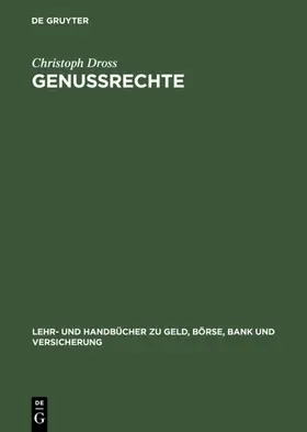 Dross |  Genussrechte | eBook | Sack Fachmedien