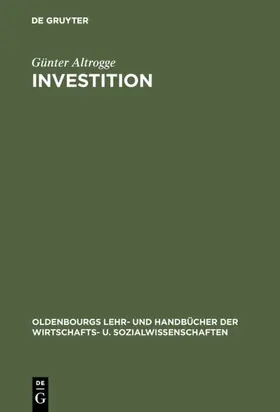 Altrogge |  Investition | eBook | Sack Fachmedien
