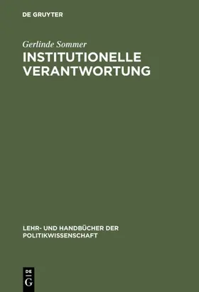 Sommer |  Institutionelle Verantwortung | eBook | Sack Fachmedien