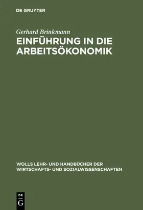 Brinkmann | Einführung in die Arbeitsökonomik | E-Book | sack.de
