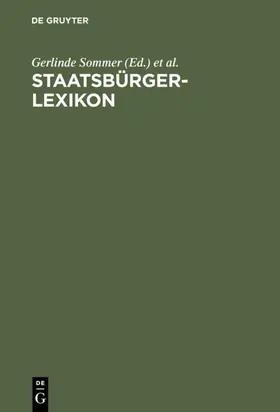 Sommer / Westphalen |  Staatsbürgerlexikon | eBook | Sack Fachmedien