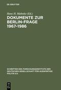 Mahnke |  Dokumente zur Berlin-Frage 1967–1986 | eBook | Sack Fachmedien