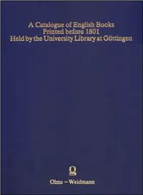 Fabian |  A Catalogue of English Books. Printed before 1801. Held by the University Library at Göttingen | Buch |  Sack Fachmedien