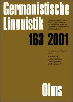 Wiegand |  Studien zur zweisprachigen Lexikographie im Deutsch VI | Buch |  Sack Fachmedien
