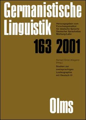 Wiegand |  Studien zur zweisprachigen Lexikographie im Deutsch VI | Buch |  Sack Fachmedien