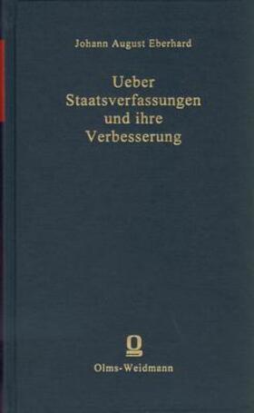 Eberhard |  Über Staatsverfassungen und ihre Verbesserung | Buch |  Sack Fachmedien