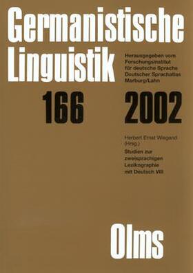 Wiegand |  Zweisprachige Lexikographie mit Deutsch VIII | Buch |  Sack Fachmedien