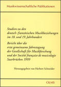 Schneider |  Studien zu den deutsch-französischen Musikbeziehungen im 18. und 19. Jahrhundert | Buch |  Sack Fachmedien