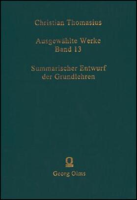 Thomasius | Ausgewählte Werke. (24 Bände. Herausgegeben von Werner Schneiders) | Buch | 978-3-487-12960-0 | sack.de