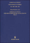 Stolzenberg / Rudolph |  Wolffiana II.4: Christian Wolff und die europäische Aufklärung | Buch |  Sack Fachmedien