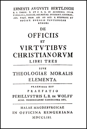 Bertling |  De officiis et virtutibus Christianorum libri tres | Buch |  Sack Fachmedien