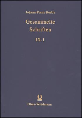 Budde / Sparn | Budde, Johann Franz: Gesammelte Schriften | Buch | 978-3-487-14399-6 | sack.de