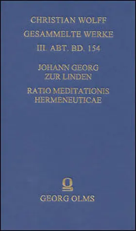 Cataldi Madonna |  Johann Georg Zur Linden: Ratio meditationis hermeneuticae | Buch |  Sack Fachmedien