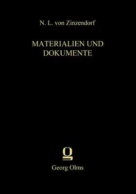 Zimmerling |  N. L. von Zinzendorf: Materialien und Dokumente | Buch |  Sack Fachmedien