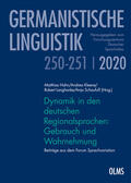 Hahn / Kleene / Langhanke |  Dynamik in den deutschen Regionalsprachen: Gebrauch und Wahr | Buch |  Sack Fachmedien