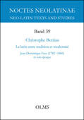 Bertiau |  Le latin entre tradition et modernité | Buch |  Sack Fachmedien
