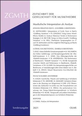 Glaser / Linke / Sprau |  ZGMTH - Zeitschrift der Gesellschaft für Musiktheorie. 18. Jahrgang, Sonderausgabe 2021 | Buch |  Sack Fachmedien