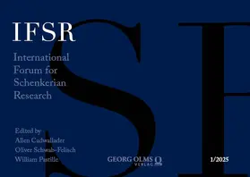 Cadwallader / Schwab-Felisch / Pastille |  International Forum for Schenkerian Research | IFSR 01/2025 | Buch |  Sack Fachmedien
