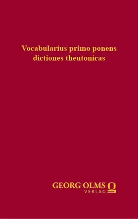 Müller |  Vocabularius primo ponens dictiones theutonicas (1515) | eBook | Sack Fachmedien