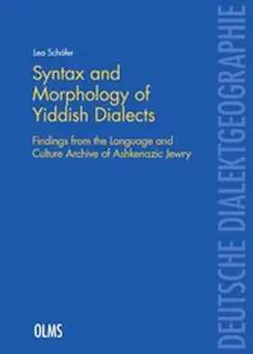 Schäfer |  Syntax and Morphology of Yiddish Dialects | eBook | Sack Fachmedien