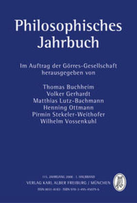 Buchheim / Gerhardt / Lutz-Bachmann | Philosophisches Jahrbuch 115.1  Jahrgang 2008 | Buch | 978-3-495-45079-6 | sack.de