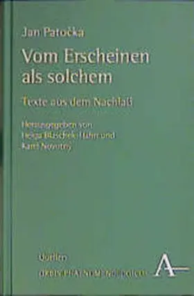 Patocka / Blaschek-Hahn / Novotny |  Vom Erscheinen als solchem | Buch |  Sack Fachmedien