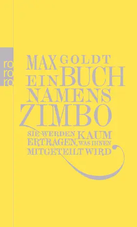 Goldt |  Ein Buch namens Zimbo | Buch |  Sack Fachmedien