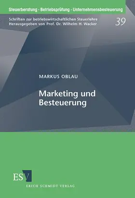 Oblau |  Marketing und Besteuerung | Buch |  Sack Fachmedien