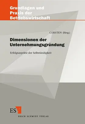 Corsten |  Dimensionen der Unternehmungsgründung | Buch |  Sack Fachmedien