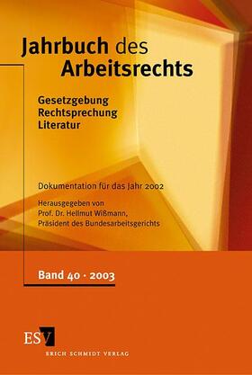 Wißmann | Jahrbuch des Arbeitsrechts | Buch | 978-3-503-07431-0 | sack.de
