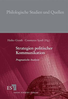 Girnth / Spieß | Strategien politischer Kommunikation | Buch | 978-3-503-07990-2 | sack.de