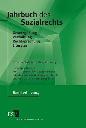 Wannagat / Gitter | Jahrbuch des Sozialrechts, Band 26 | Buch | 978-3-503-08760-0 | sack.de