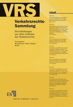 Verkehrsrechts-Sammlung (VRS) | Buch | 978-3-503-09032-7 | sack.de