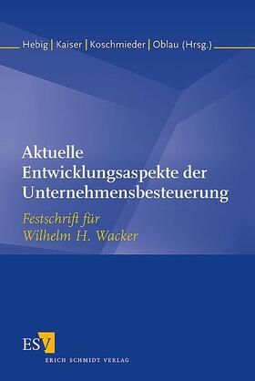 Hebig / Kaiser / Koschmieder |  Aktuelle Entwicklungsaspekte der Unternehmensbesteuerung | Buch |  Sack Fachmedien
