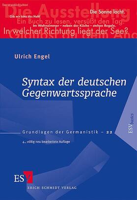 Engel | Syntax der deutschen Gegenwartssprache | Buch | 978-3-503-09882-8 | sack.de